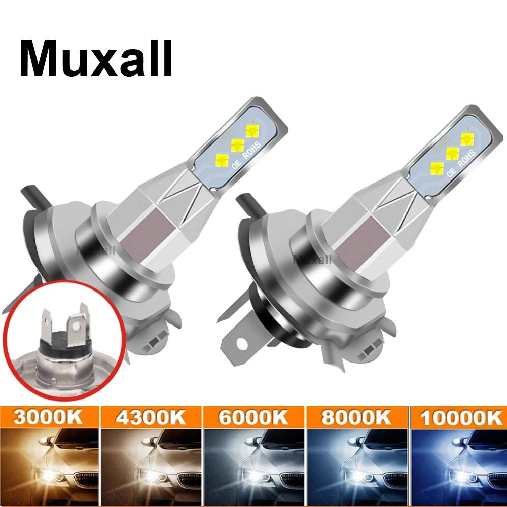 Muxall LED 2525 H4 H7 ڵ Ʈ, 20000LM H11 H8 9005 9006 H16JP Ȱ, HB3 HB4 , 4300K 6000K 8000K , 2 